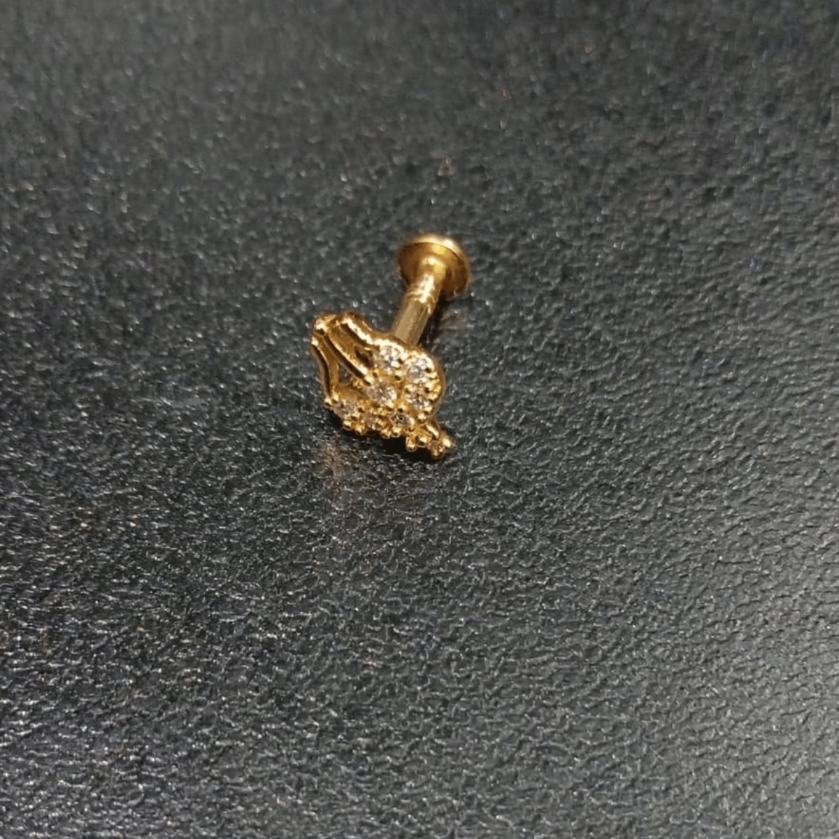 Trishul AD Gold-Plated Nosepin thumbnail 2