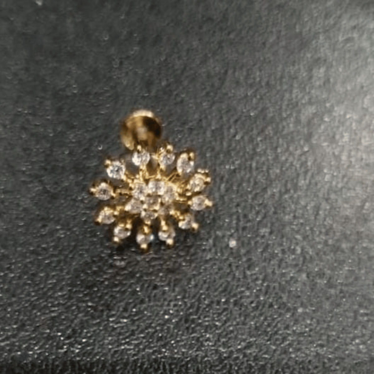 Floral AD Gold-Plated Nosepin (Large) thumbnail 2